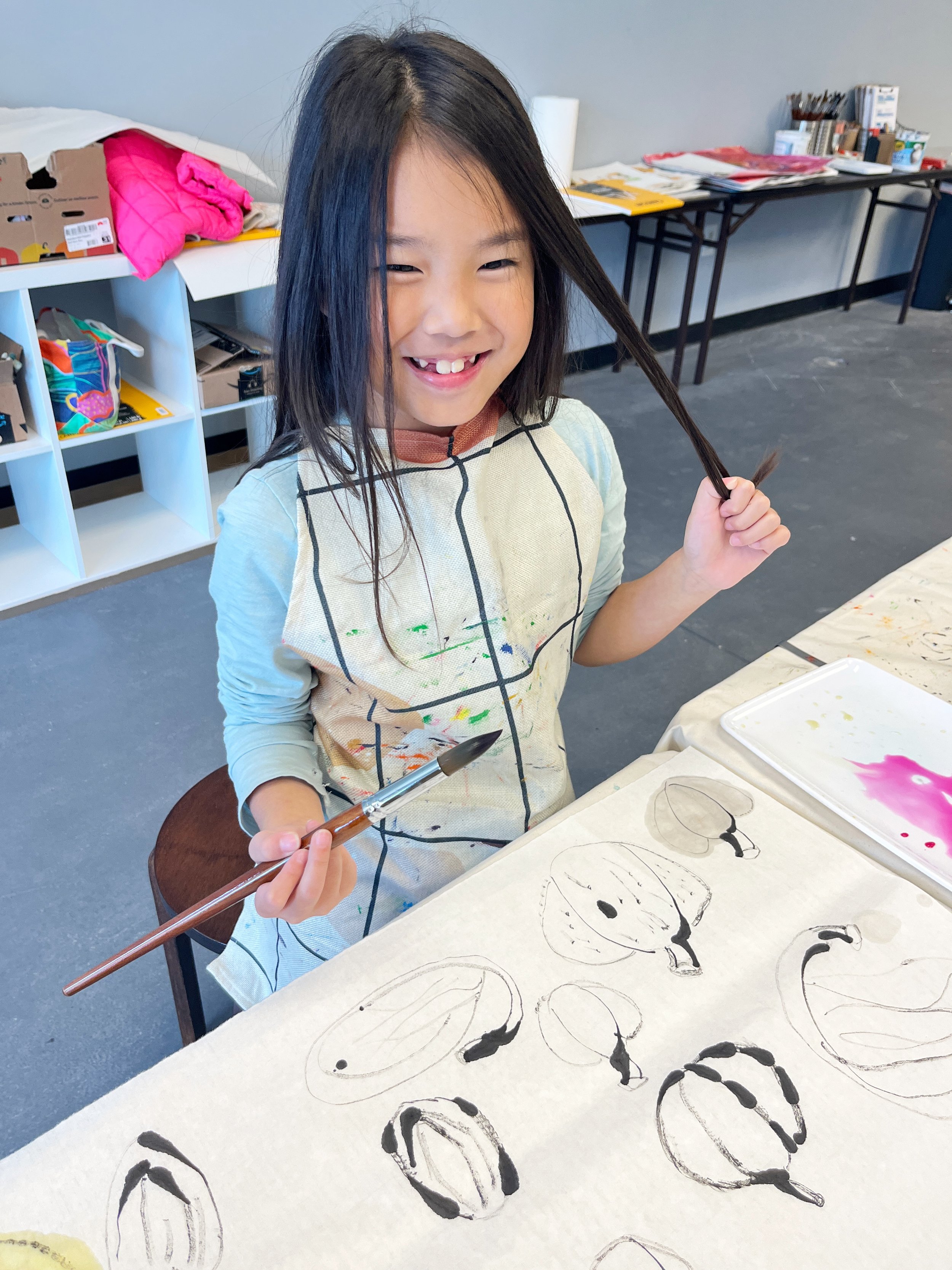 Sumi ink drawing - pumpkins