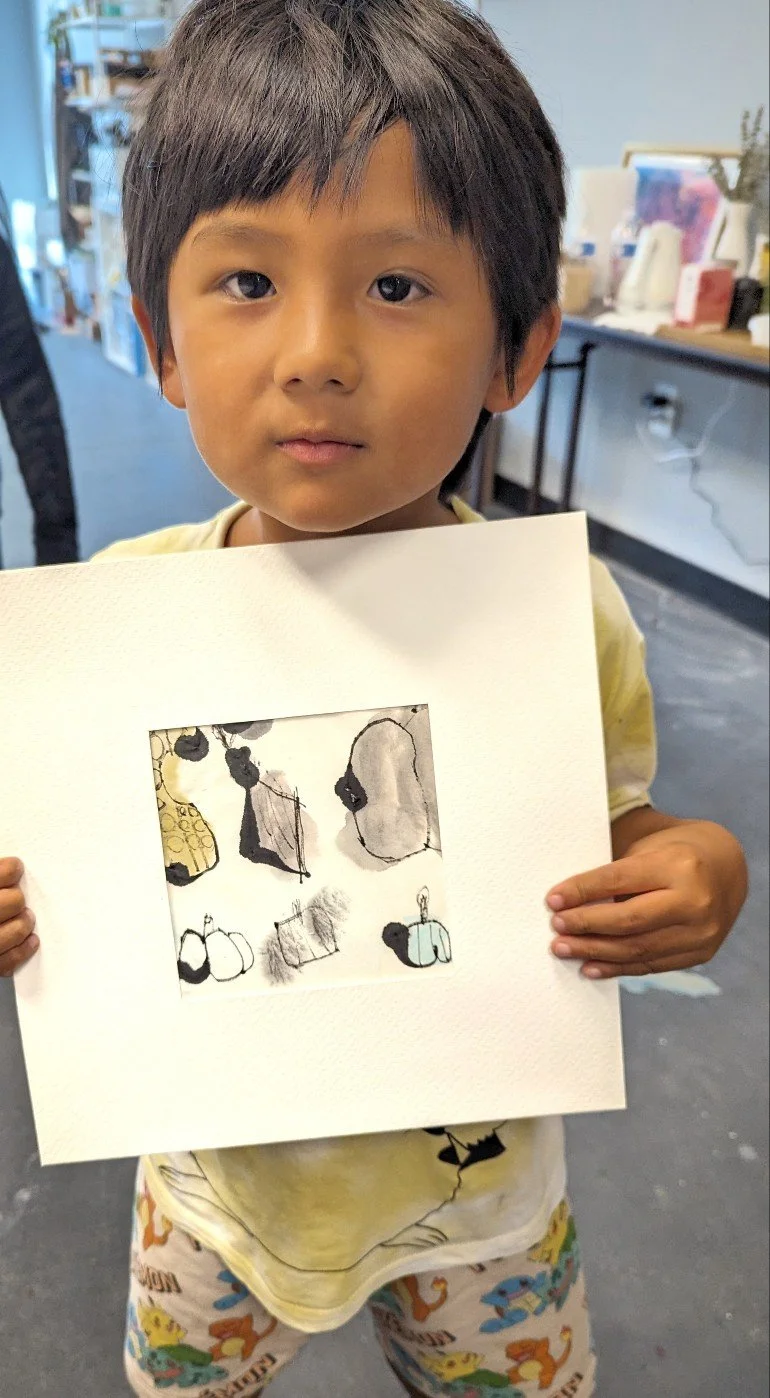 Sumi ink drawing - pumpkins