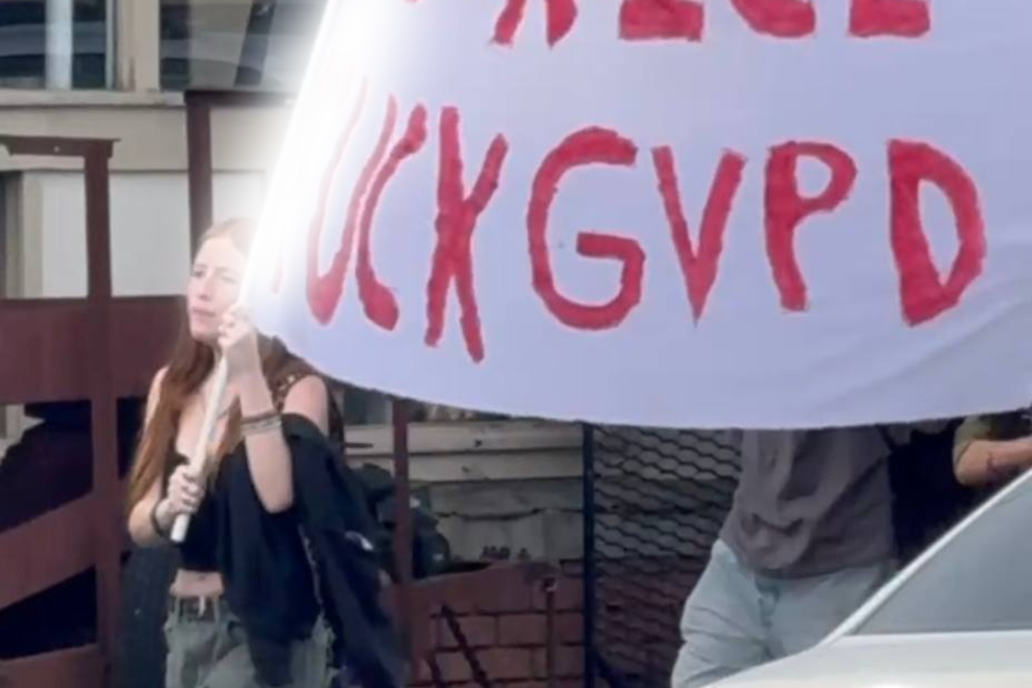 High School Students March to Downtown Grass Valley in Fragmented, Profane Protest