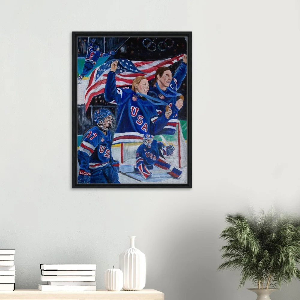 USA Women's Gold - Limited Edition Canvas Framed Print