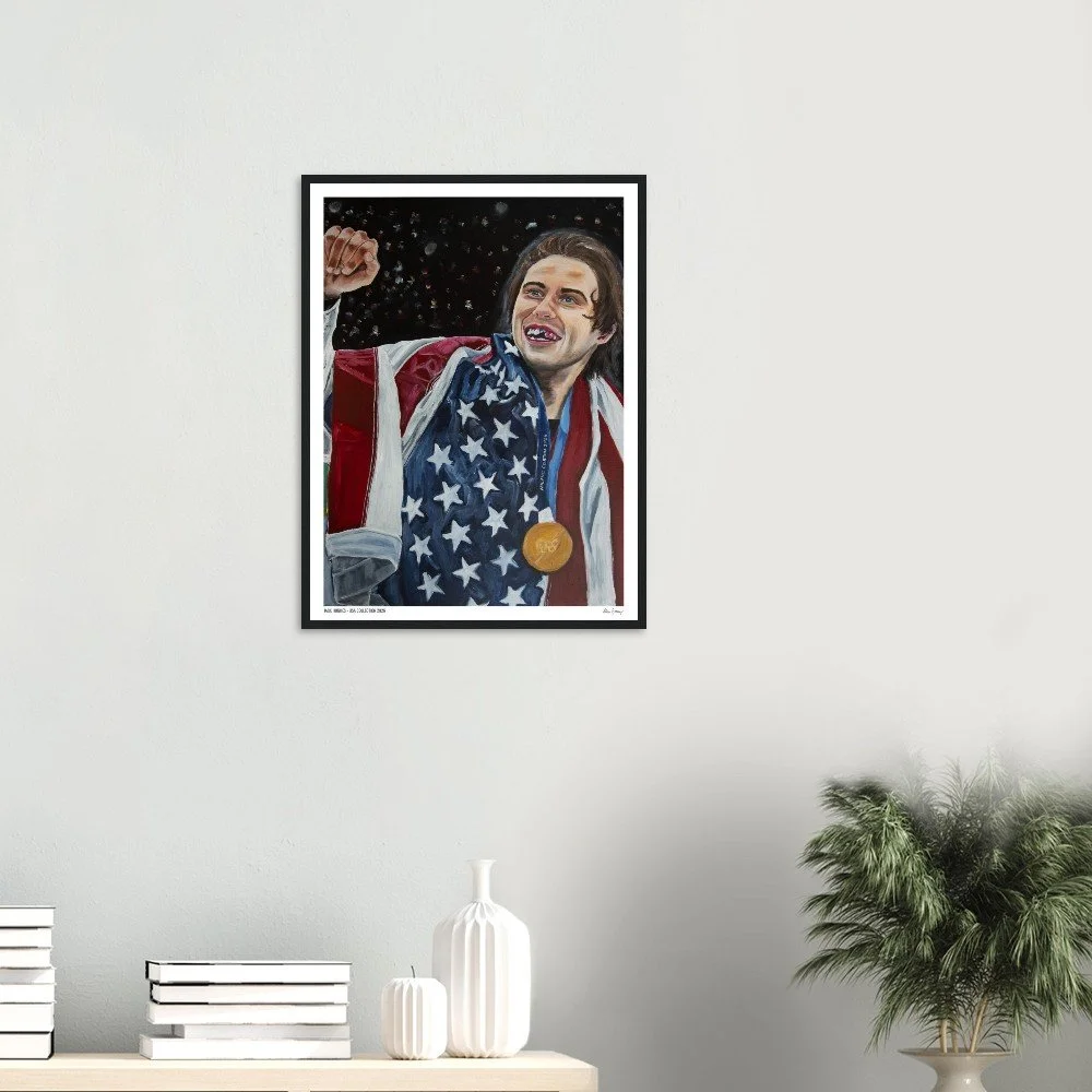 Jack Hughes USA Hero - Limited Edition Framed Print
