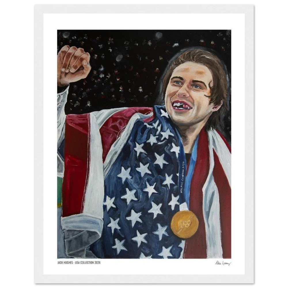 Jack Hughes USA Hero - Limited Edition Framed Print