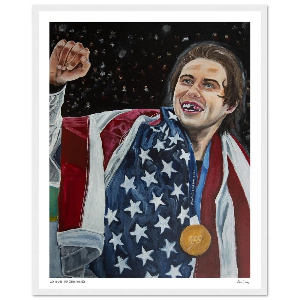 Jack Hughes USA Hero - Limited Edition Framed Print