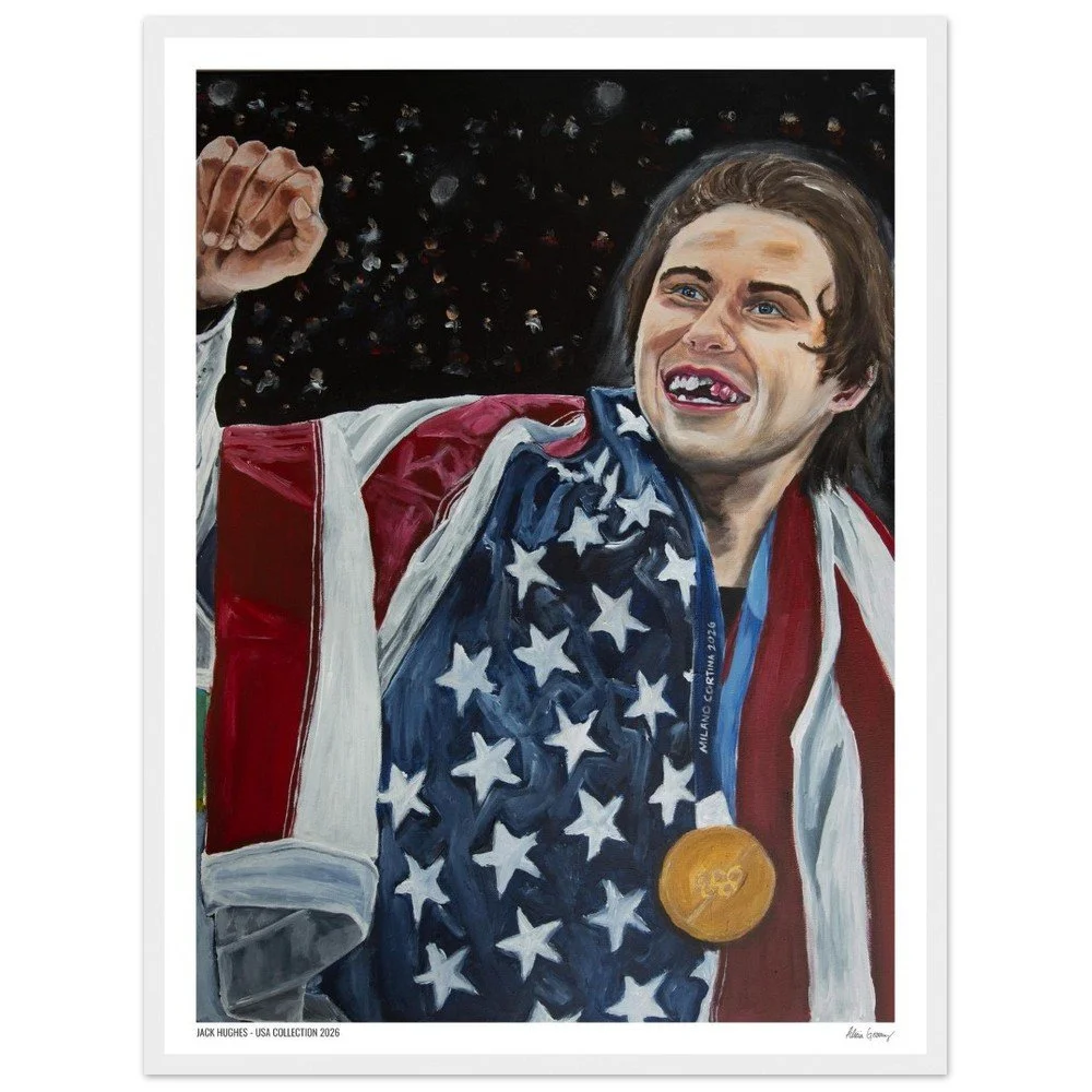 Jack Hughes USA Hero - Limited Edition Framed Print