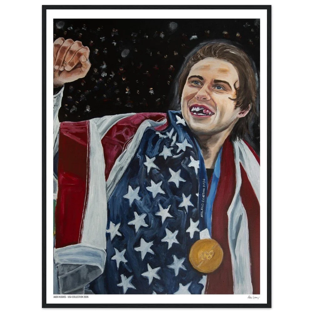 Jack Hughes USA Hero - Limited Edition Framed Print