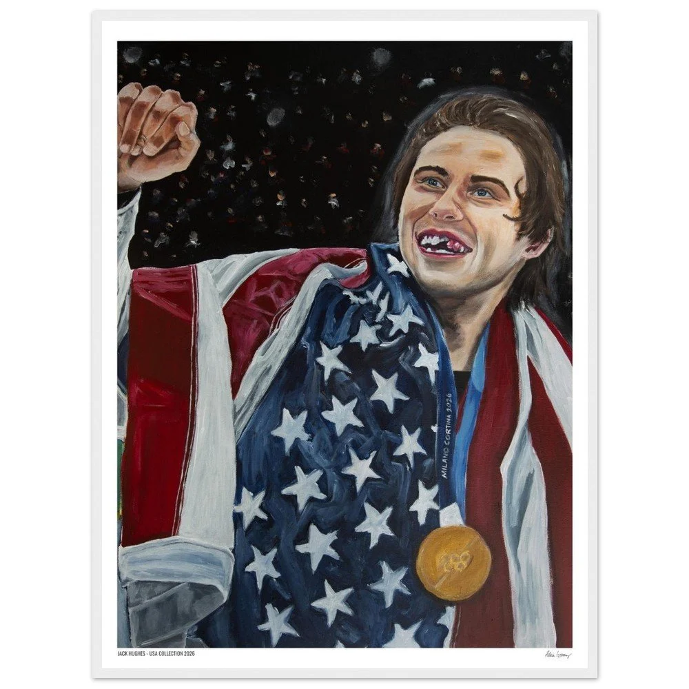 Jack Hughes USA Hero - Limited Edition Framed Print