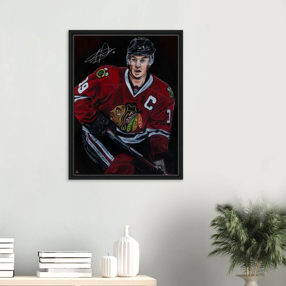 Jonathan Toews Signed - Limited Edition Canvas Framed Print