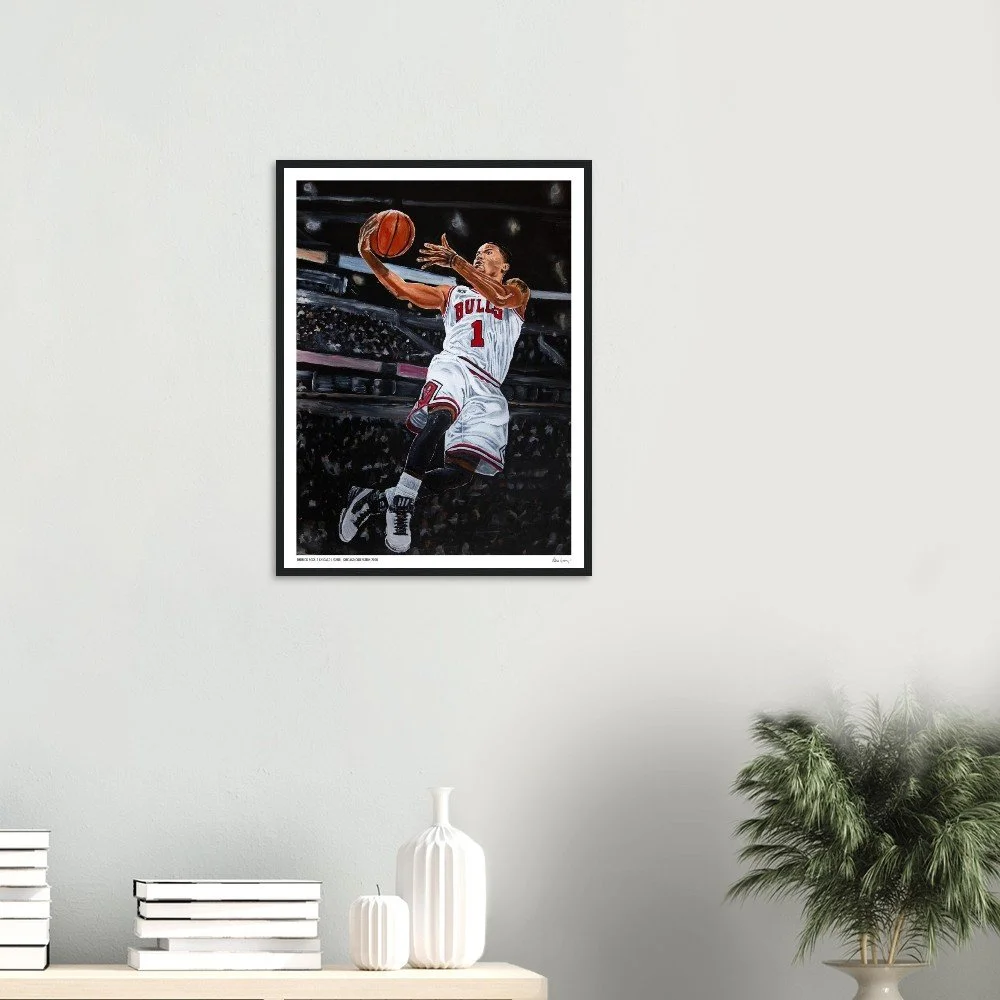Derrick Rose, A Chicago Legend - Limited Edition Framed Print