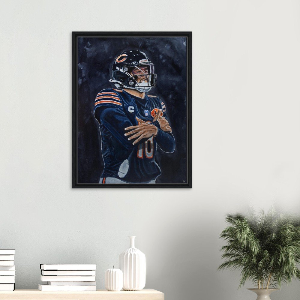 Caleb Williams Iceman - Limited Edition Canvas Framed Print