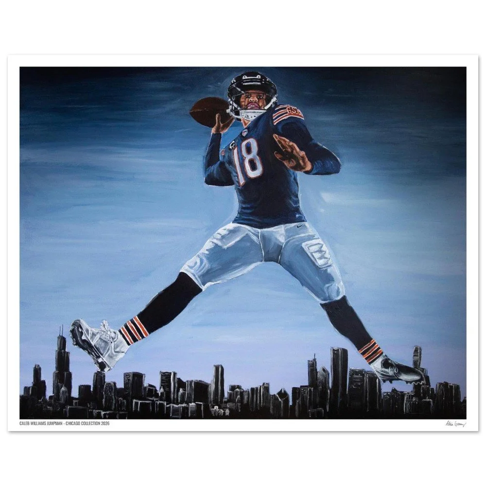 Caleb Williams Jumpman - Limited Edition Print