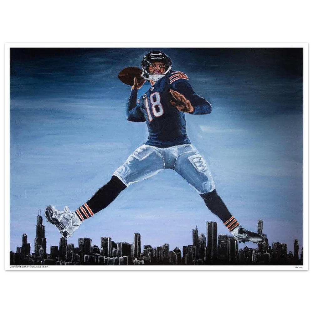 Caleb Williams Jumpman - Limited Edition Print