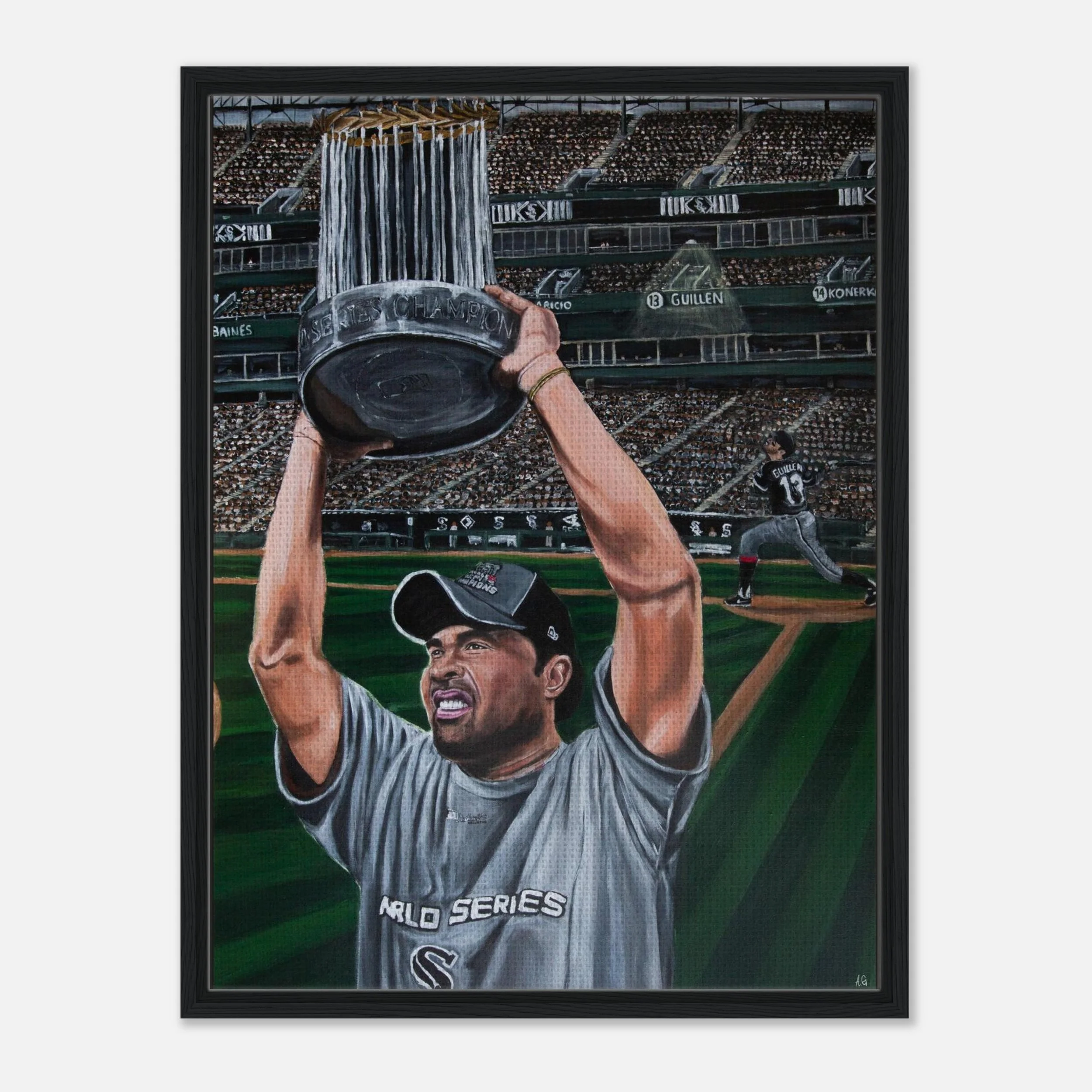 Ozzie Guillen, White Sox Legend - Limited Edition Canvas Framed Print