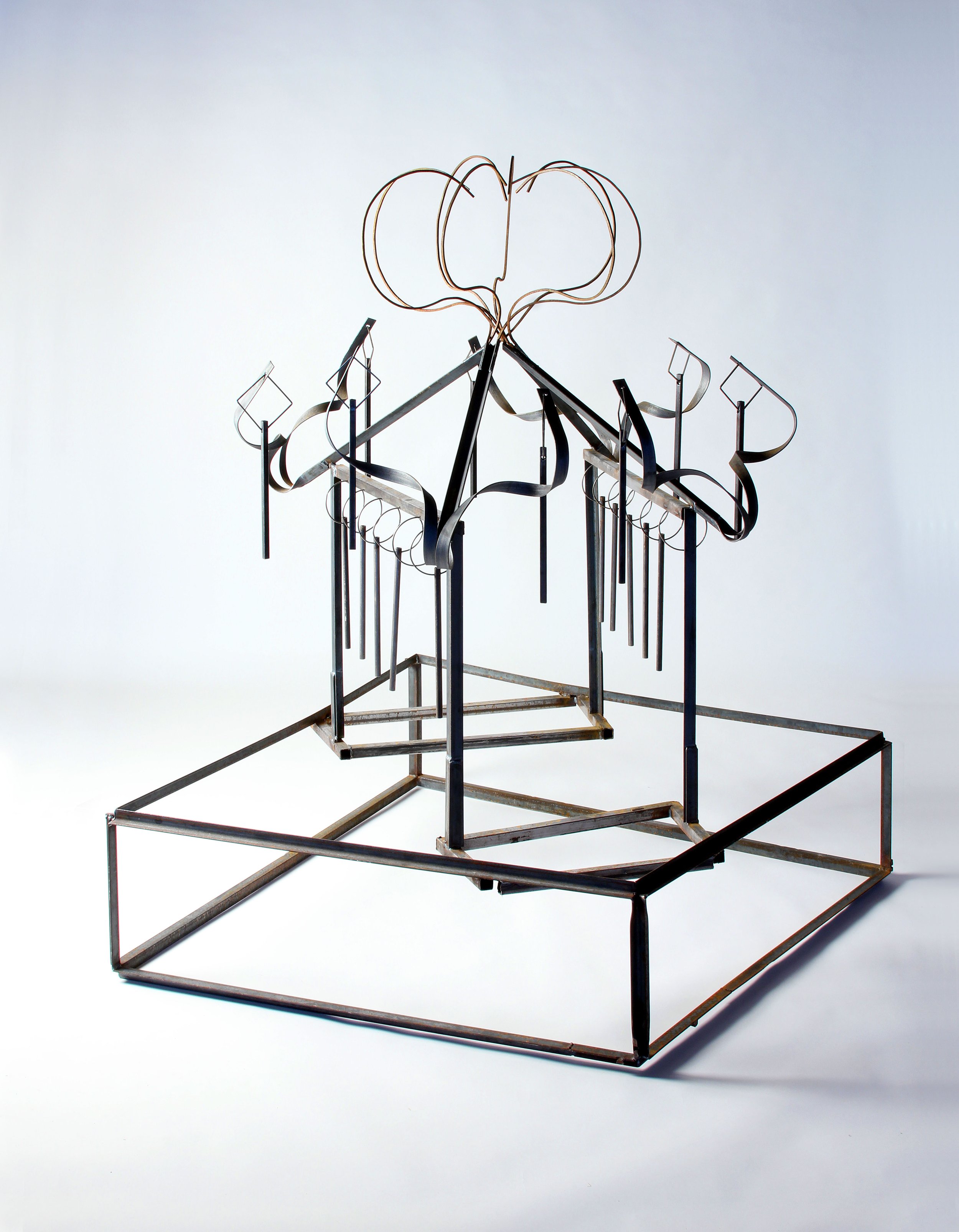 Second Order of the Yellow Light
5' x 4'6" x 5'
TIG-welded mild steel, green patina
2016