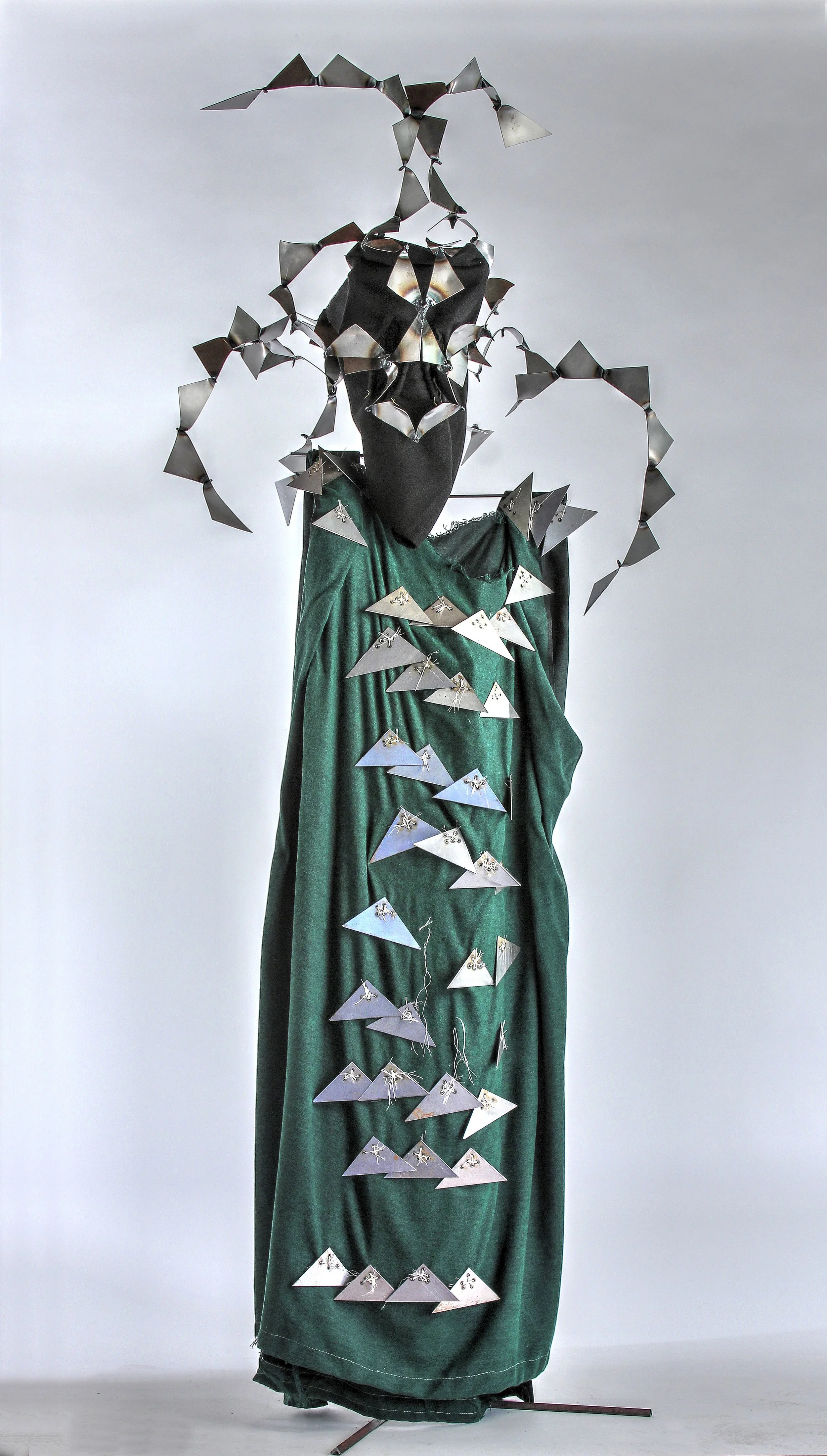 Sliding Rocks
2'6" x 6'6" x 2'6"
TIG-welded mild steel helmets, hand sewn fabric robes
2015