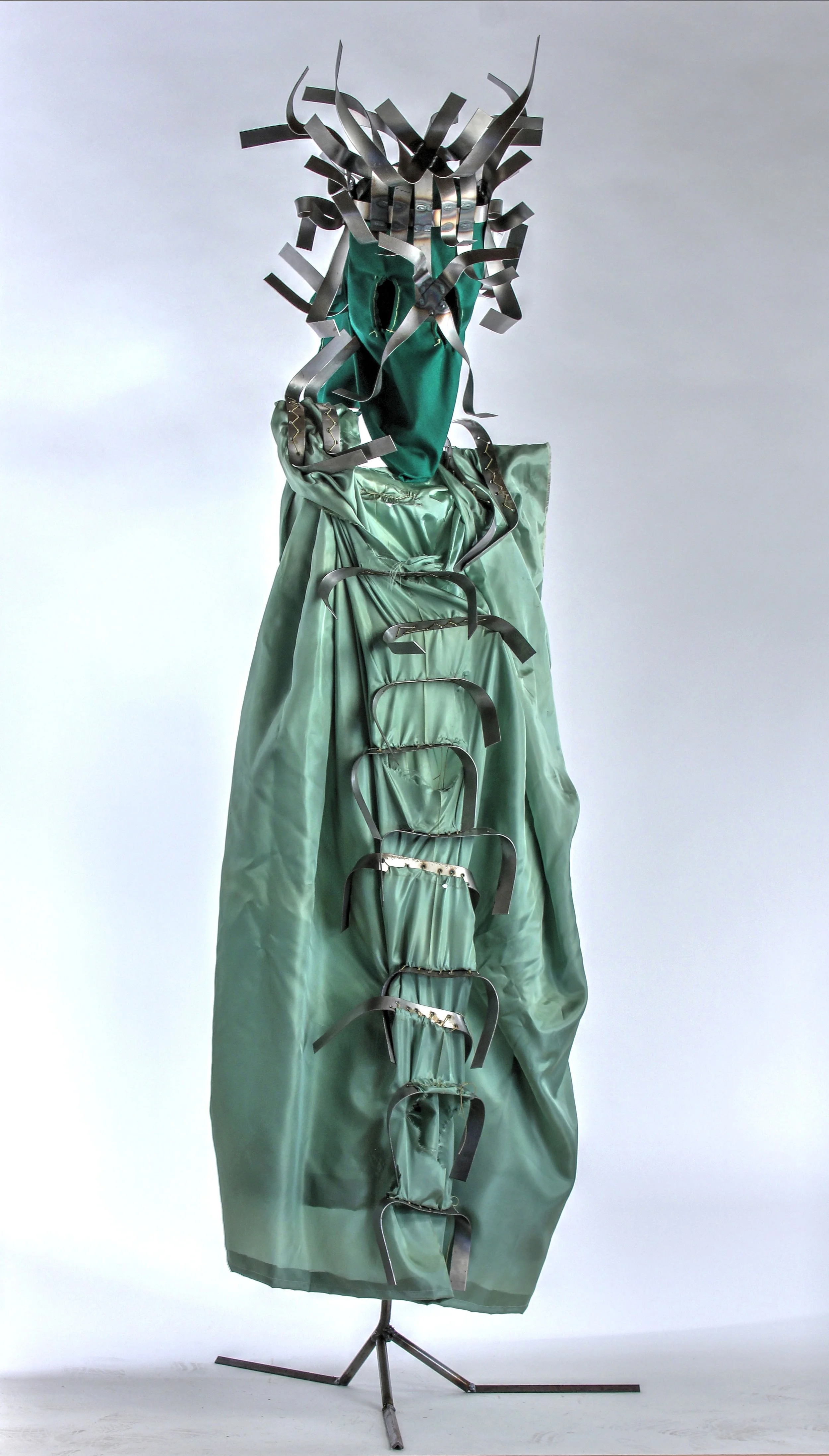 Permit Parking Only
2'6" x 6'6" x 2'6"
TIG-welded mild steel helmets, hand sewn fabric robes
2015