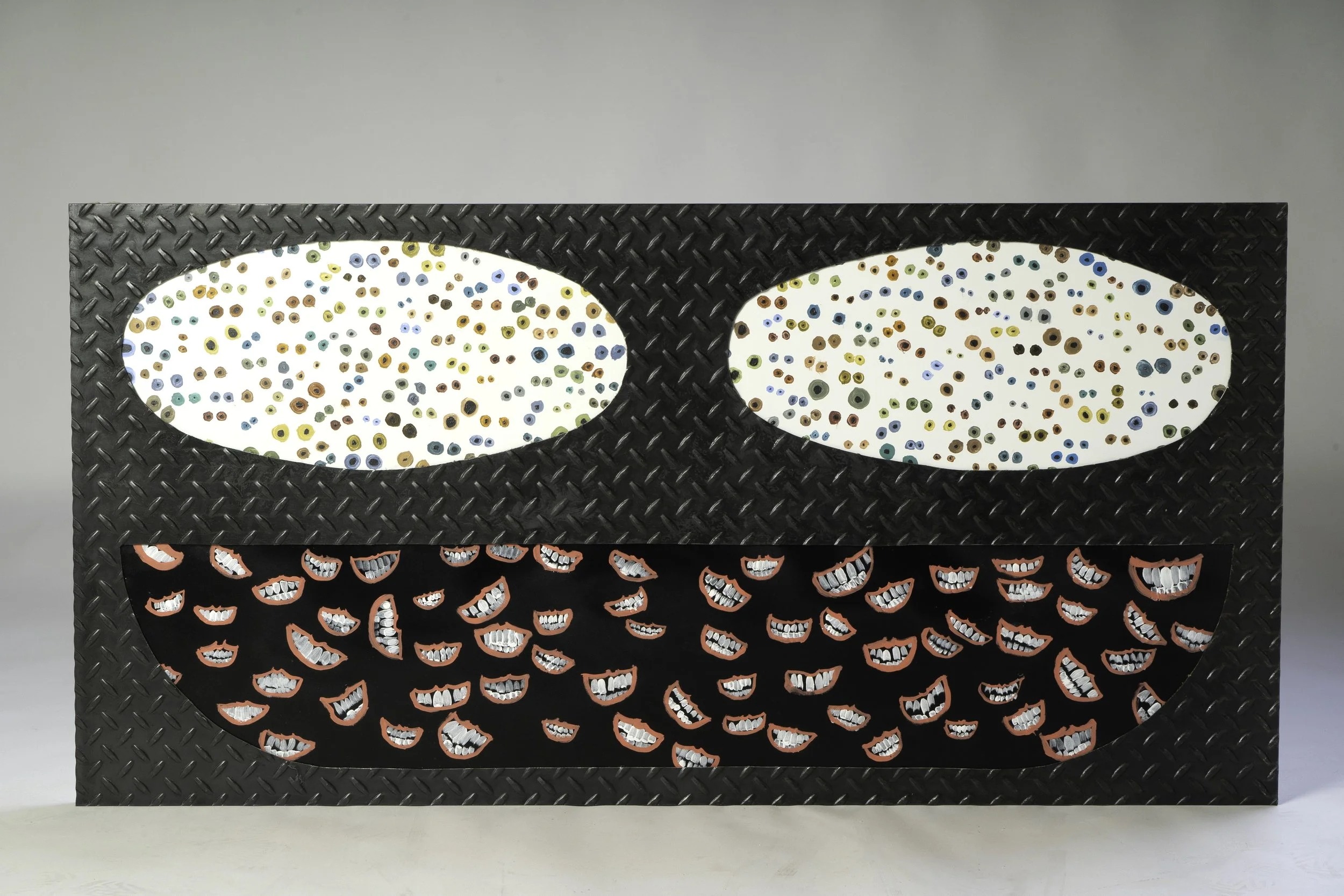 It's Been Ages
2' x 4' x 1"
Hand-cut diamond plate mild steel, melamine, acrylic paint
2020