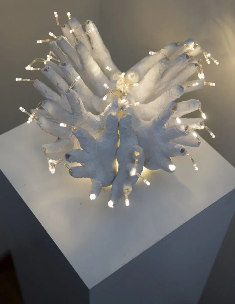 Motion of Flight
7" x 7" x 12"
Plaster, string lights
2013