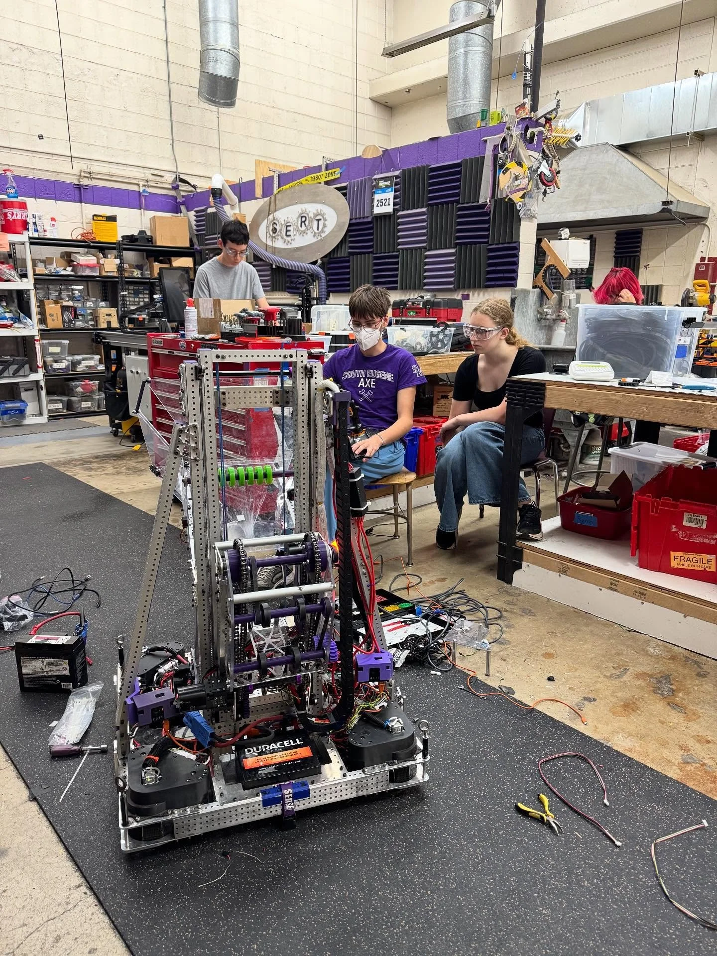 SERT has been hard at work over the summer redesigning and improving last season&rsquo;s robot, Walter. 

In the past few months we&rsquo;ve lowered the intake ramp, added a wrist, and made other needed changes. This week the work finished up, allowi