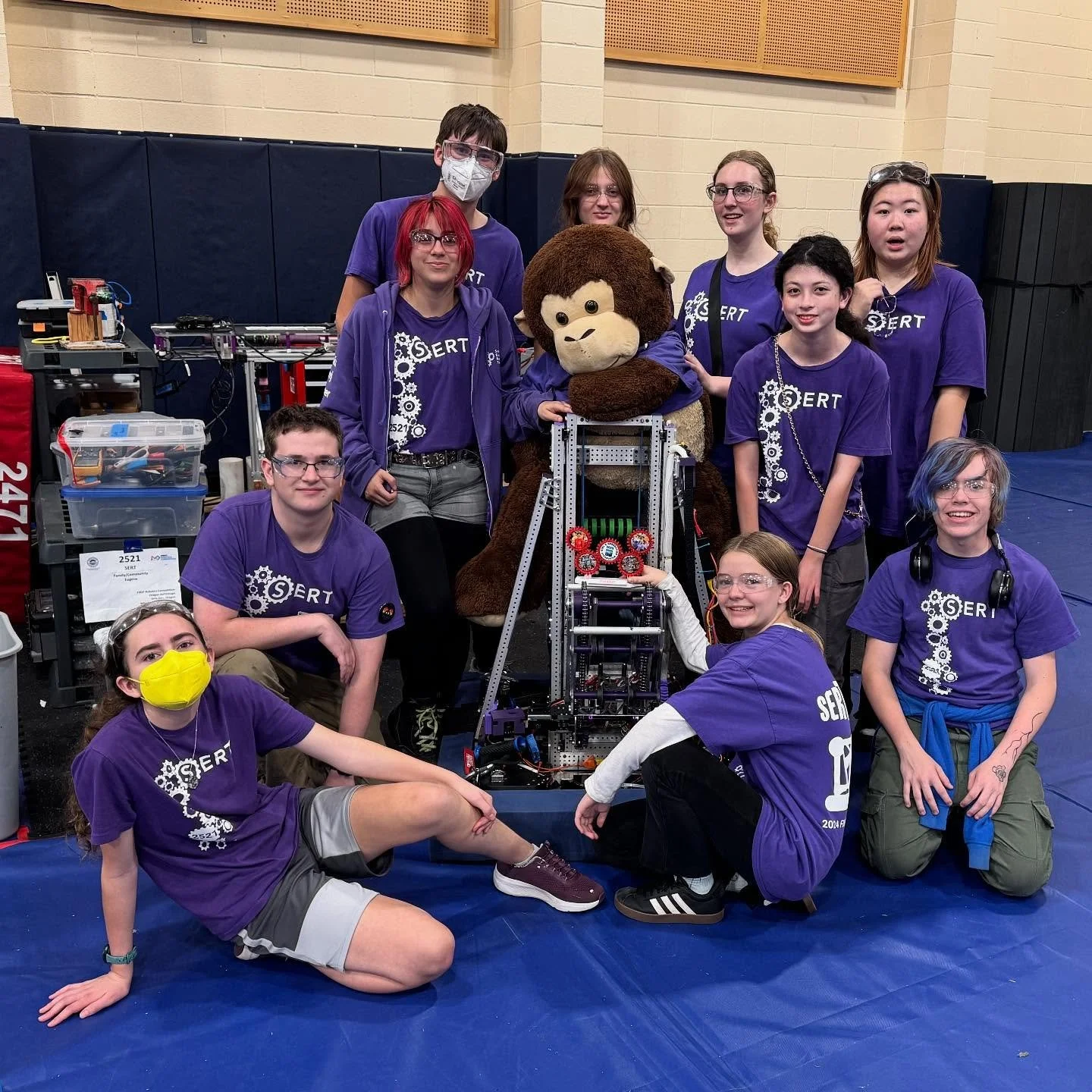 We had an absolutely fantastic time at Girls Gen yesterday! It was the first time at an FRC competition for the vast majority of us. Our new girls and gender-nonconforming students were supported by experienced teammates who showed them the ropes, an