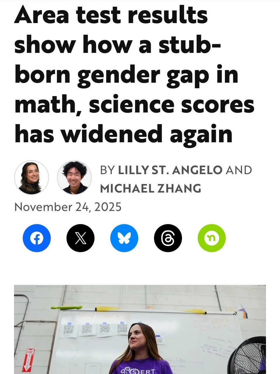 SERT was in the news this week for our impact on girls and women in STEM! 

The article talks about SERT&rsquo;s GoBabyGo summer camps, the middle school robotics team we founded, and how we are successfully rebuilding our team&rsquo;s gender diversi