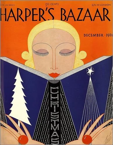 Harper's Bazaar Christmas cover illustrated by Erté, December 1931.jpeg