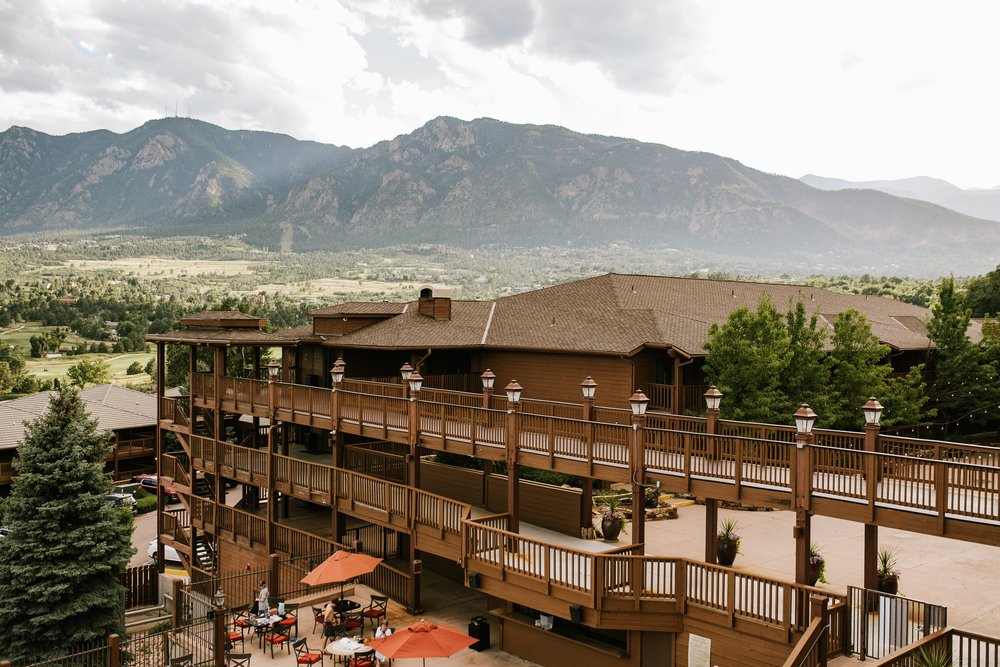  aerial view of cheyenne mountain resort in Colorado Springs 
