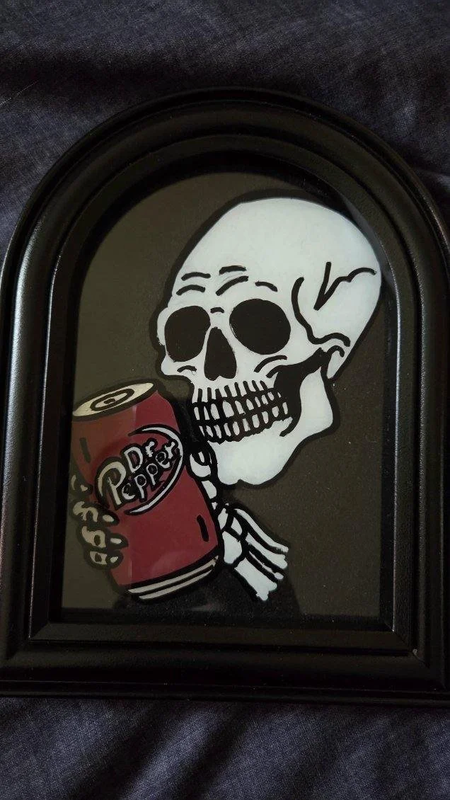 D.P skull painting