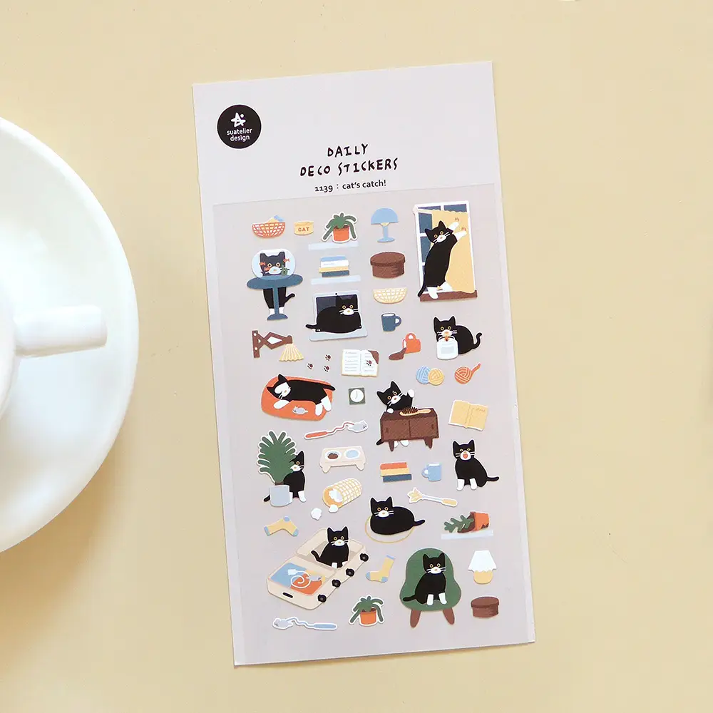 Cat's Catch! Sticker Sheet