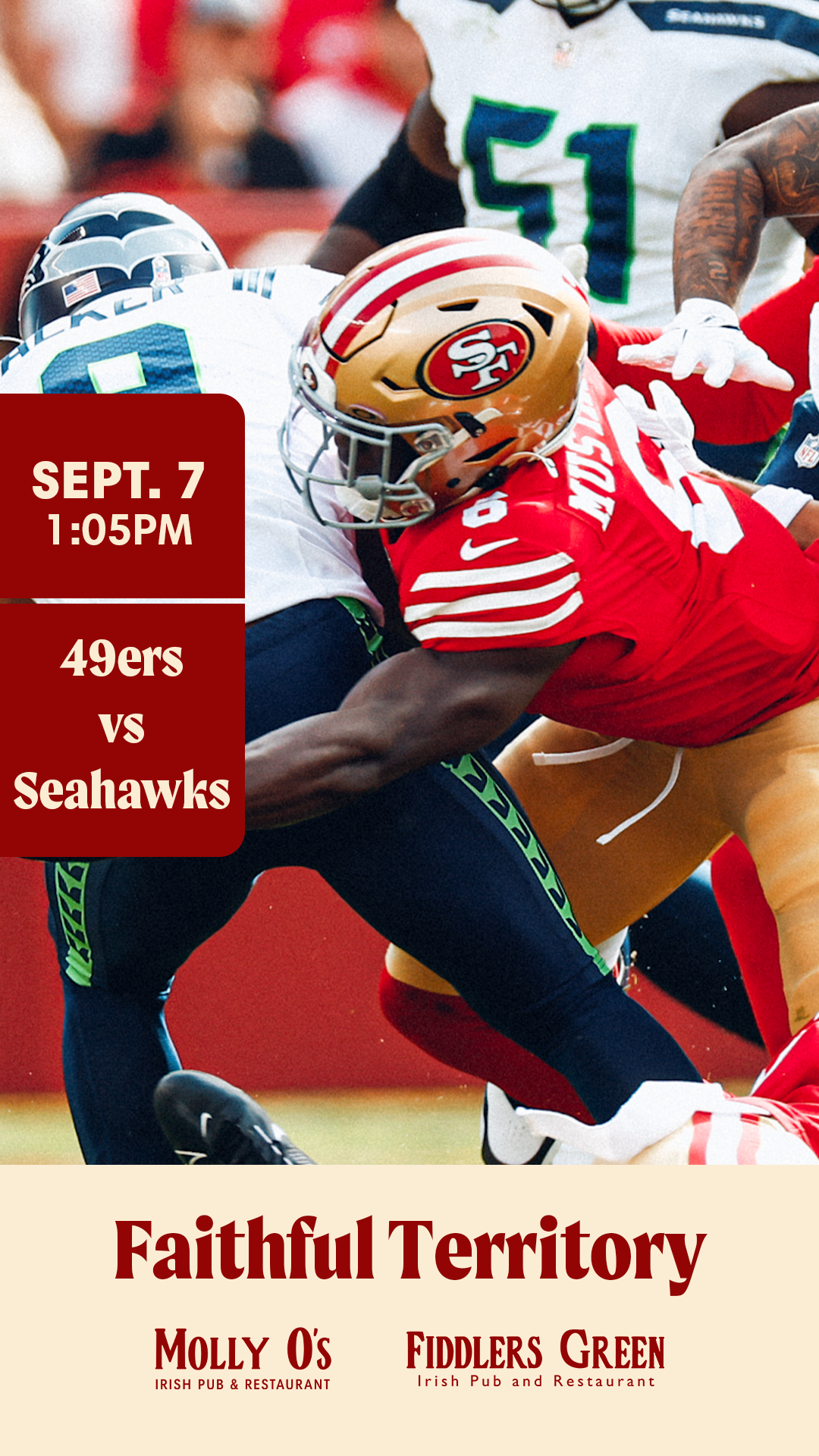 49ers vs Seahawks | Best Watch Party in San Carlos