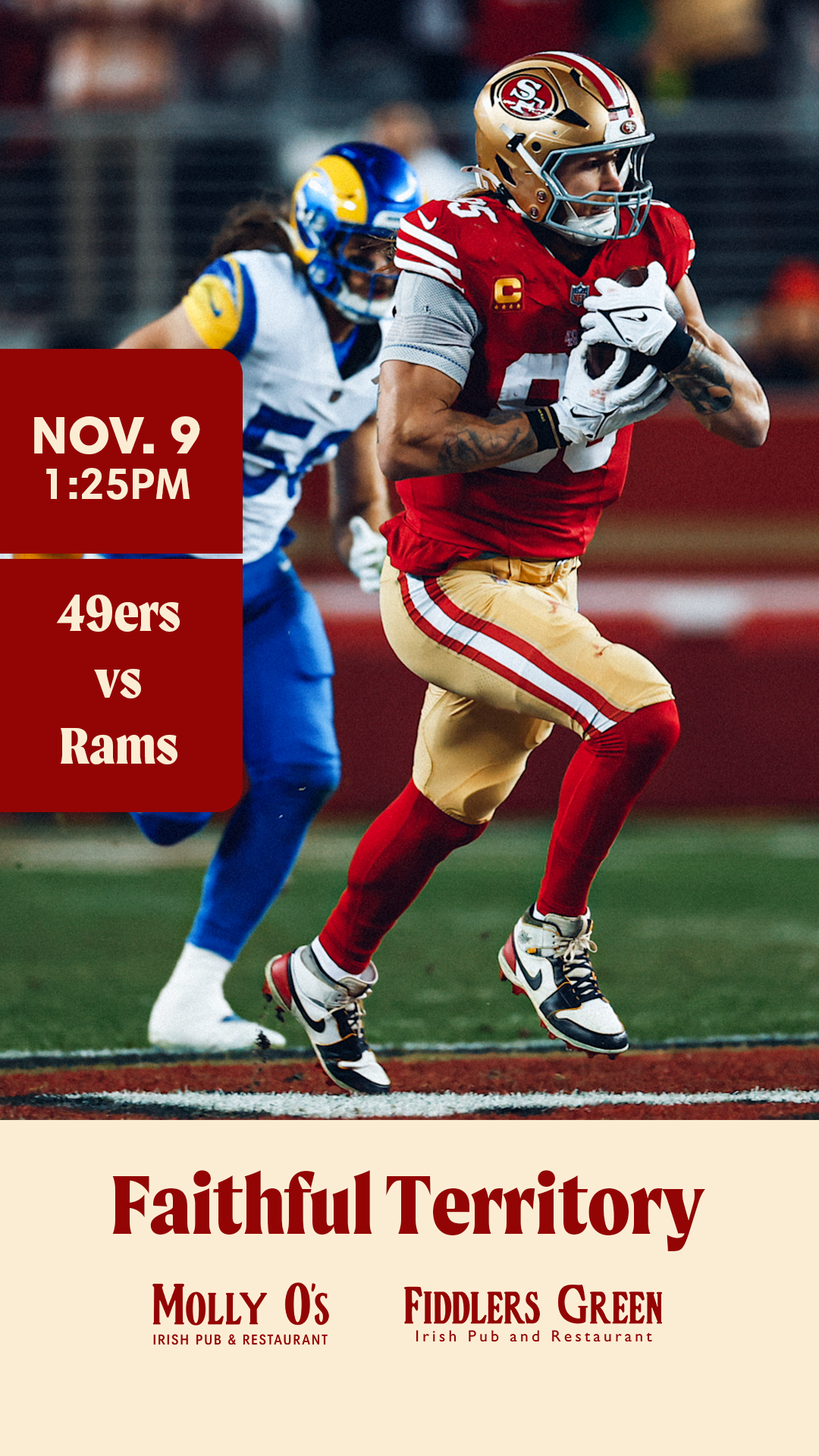 49ers vs Rams | Best Watch Party in San Carlos