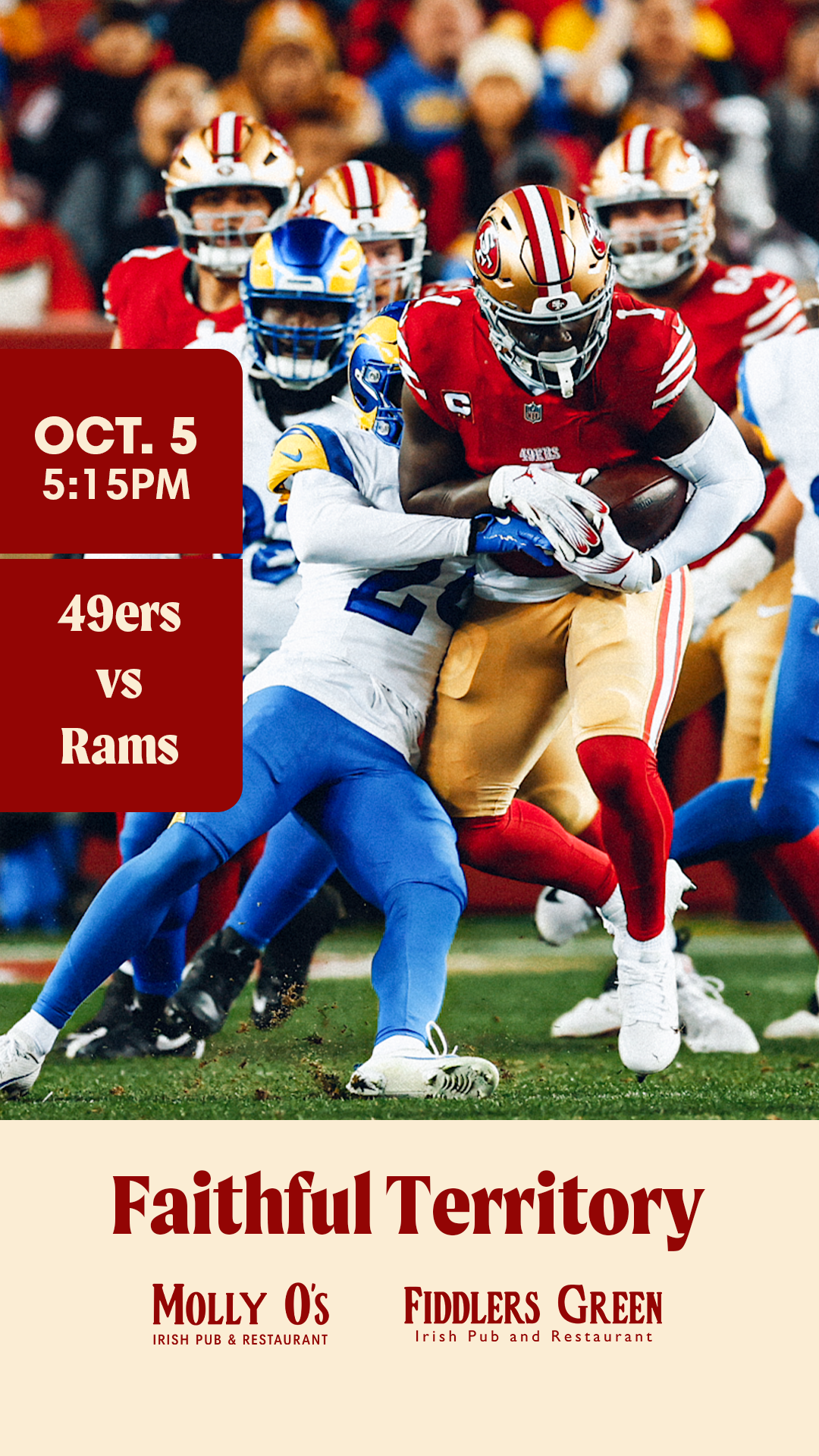 49ers vs Rams | Best Watch Party in San Carlos