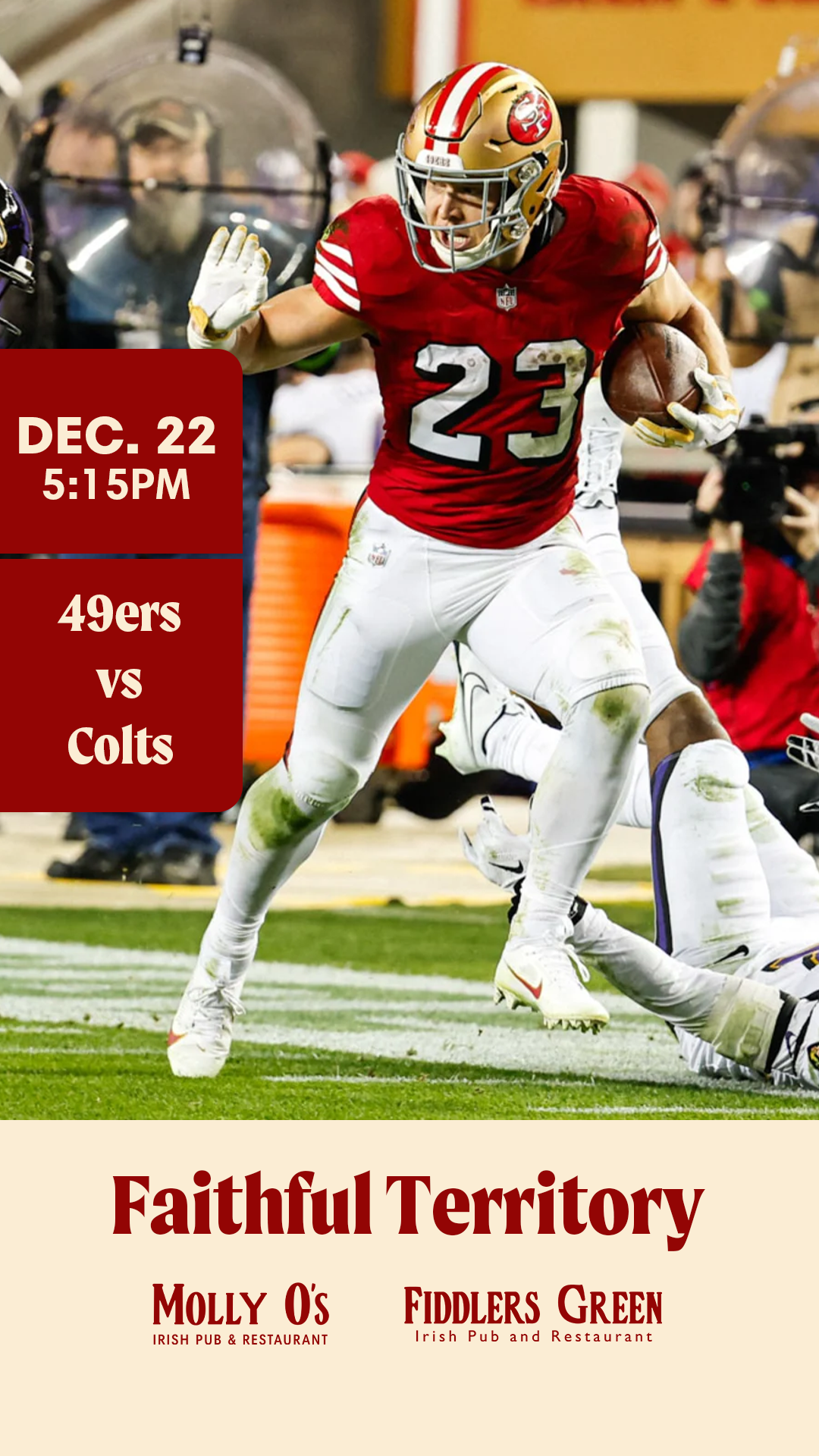 49ers vs Colts | Best Watch Party in San Carlos