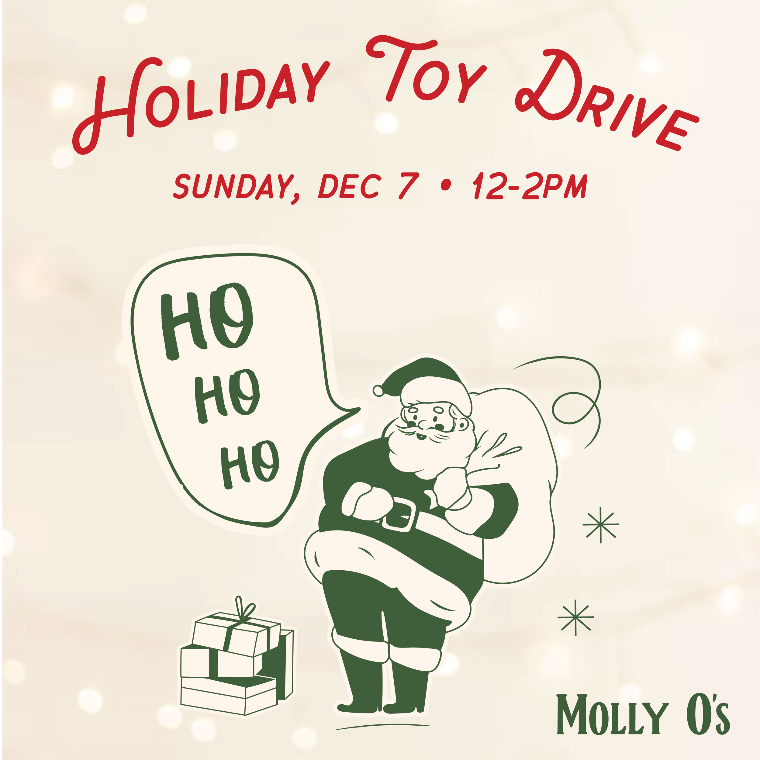 Santa’s Stop at Molly O’s: Our Annual Toy Drive 🎄🎅