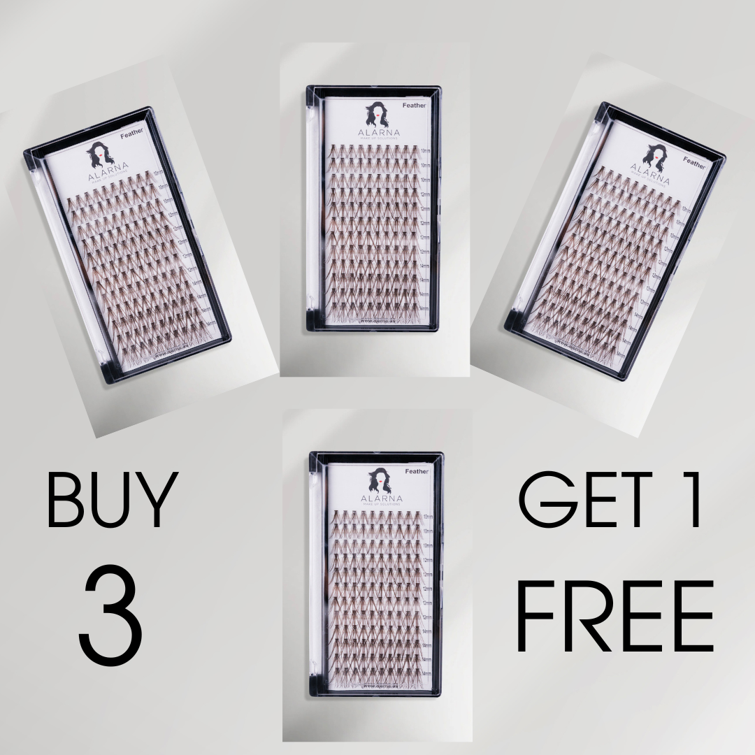 Bulk Buy Individual Lashes FEATHER - BROWN