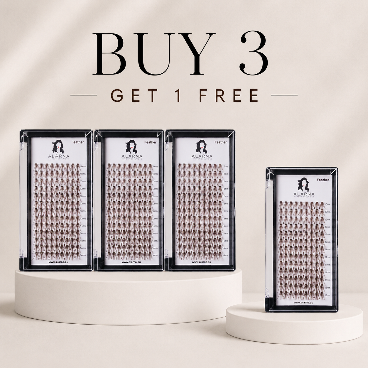Bulk Buy Individual Lashes FEATHER - BROWN