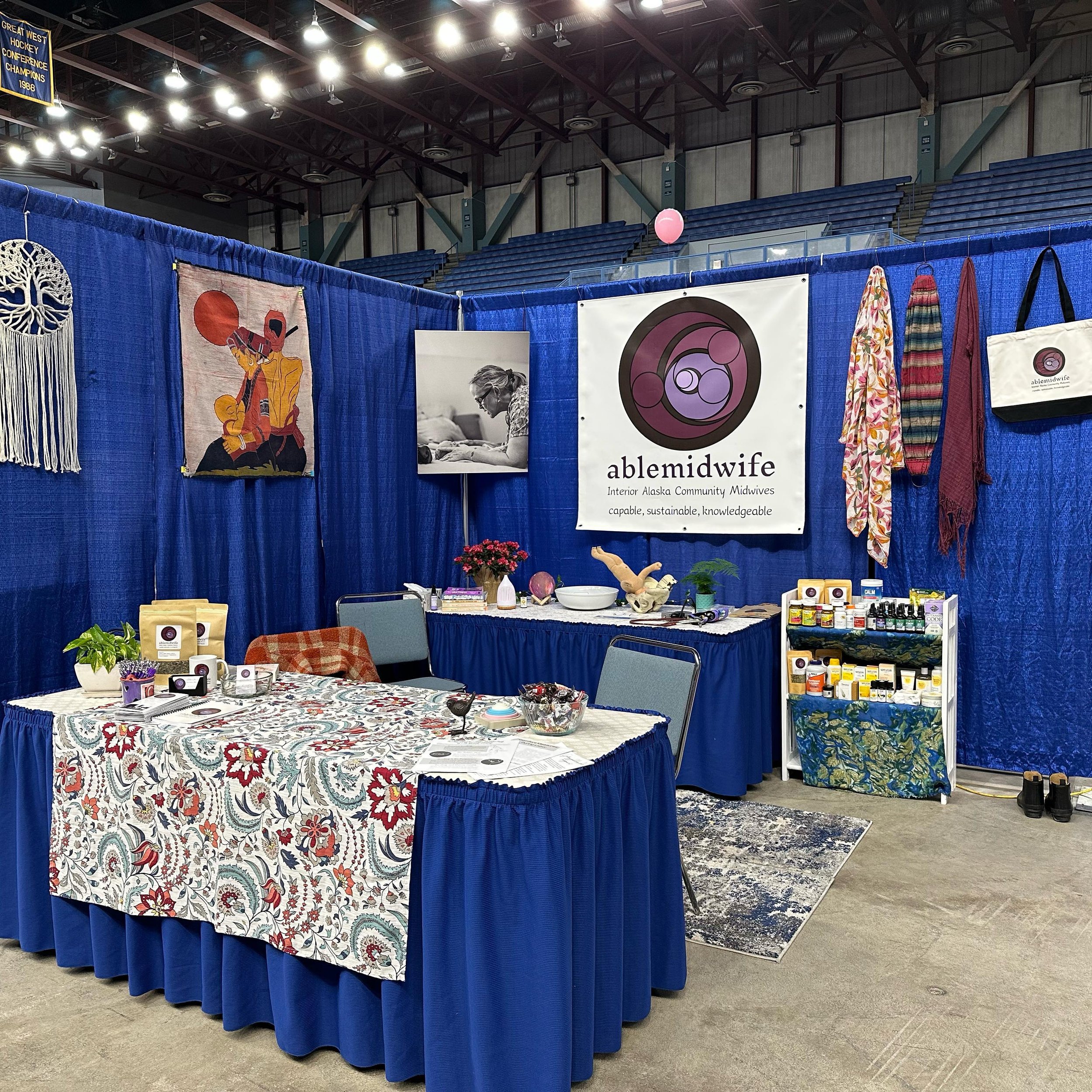 Our booth at the women&rsquo;s center is all set up and ready for you! Can&rsquo;t wait to say hi to our community. I have a nice little chair inside set up as a nursing station too. Also if any of my clients or friends want to come sit at my booth f