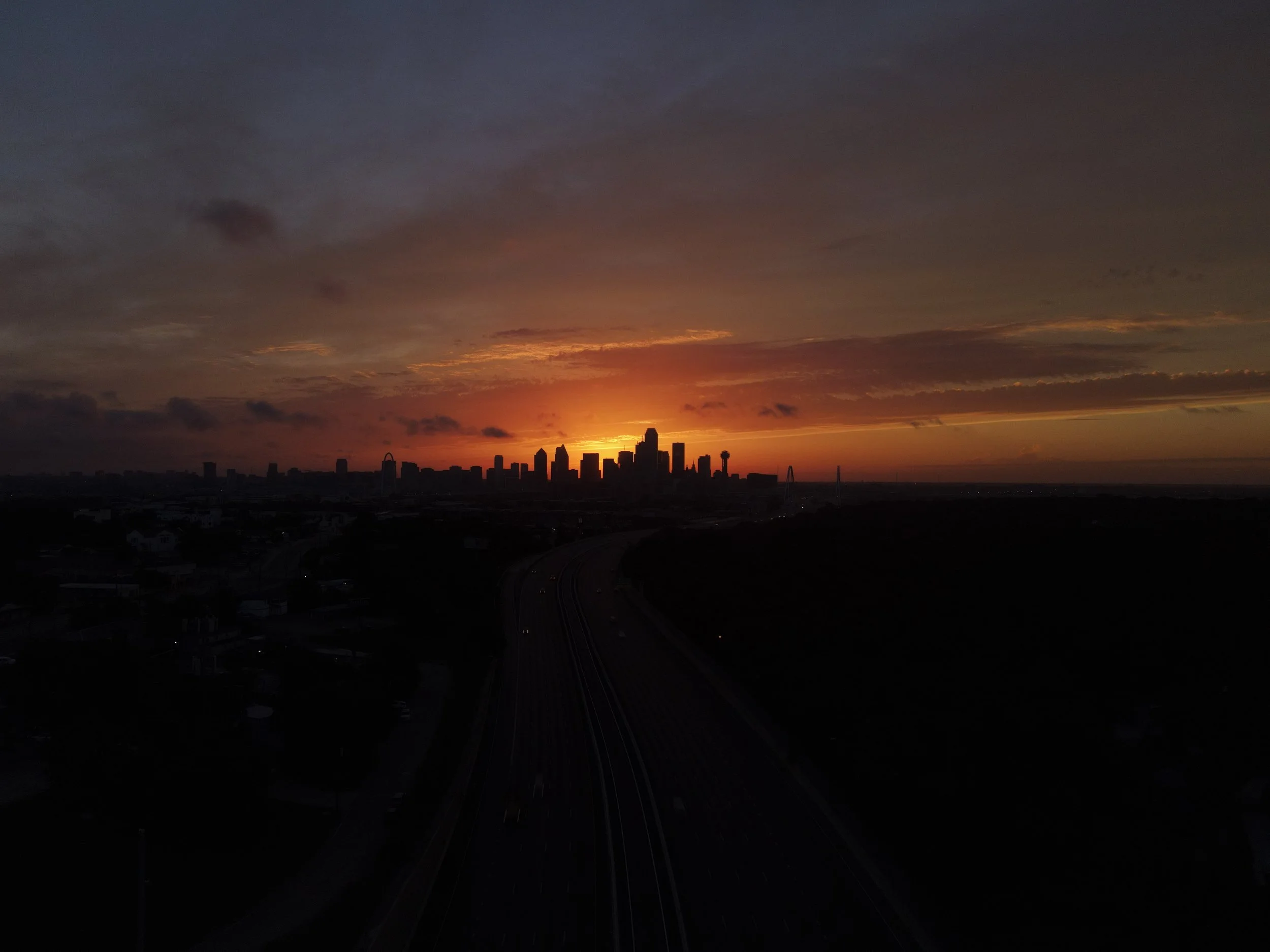 Dallas skyline at dusk
