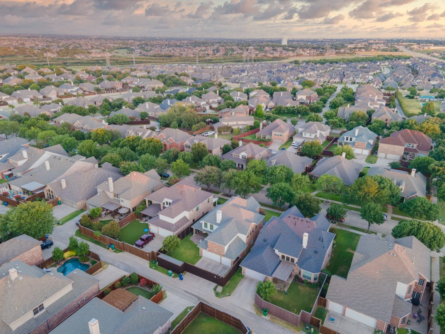Golden hour over Dallas print