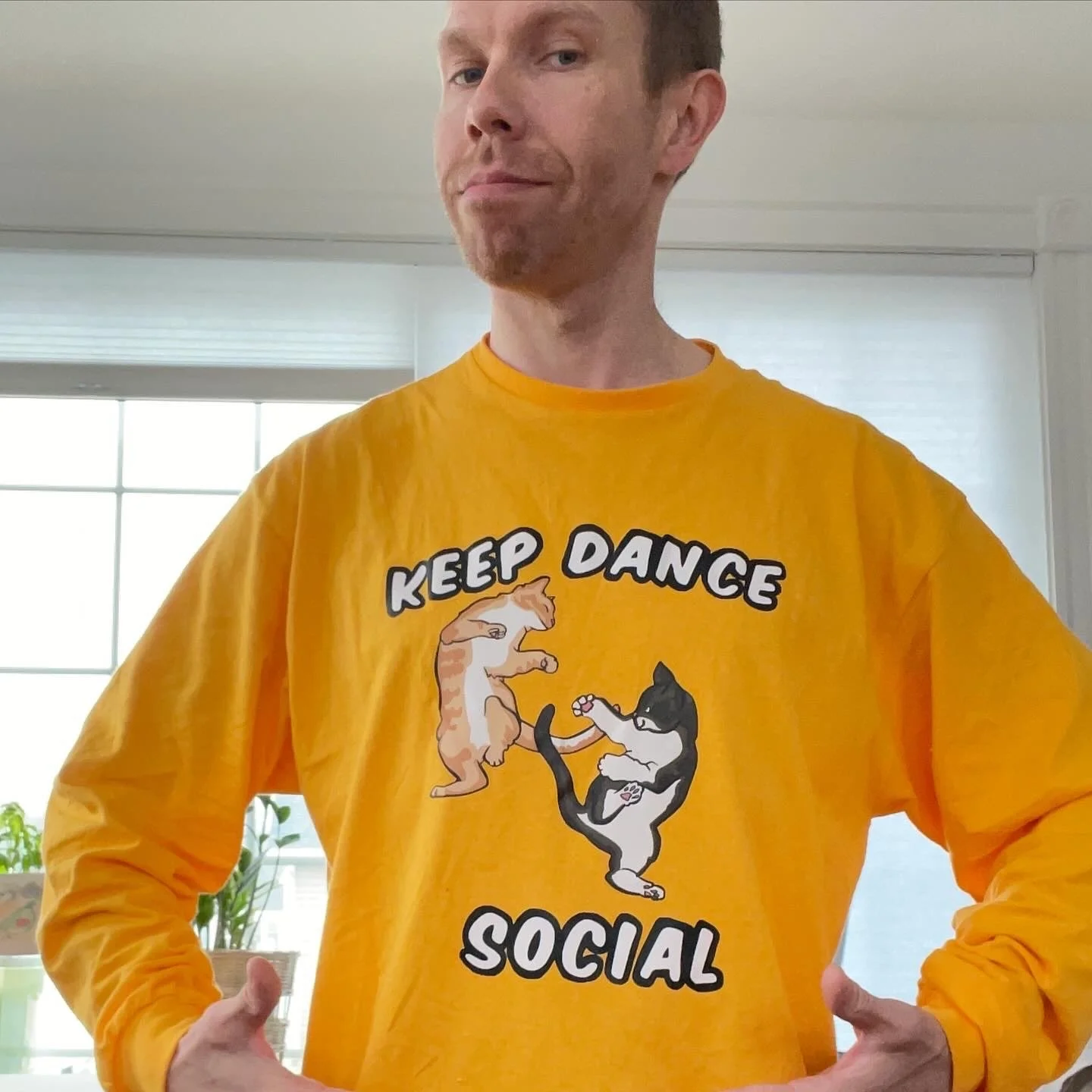 Keep Dance Social Long Sleeve Tee 
(Available for purchase at seanbjerke.net)