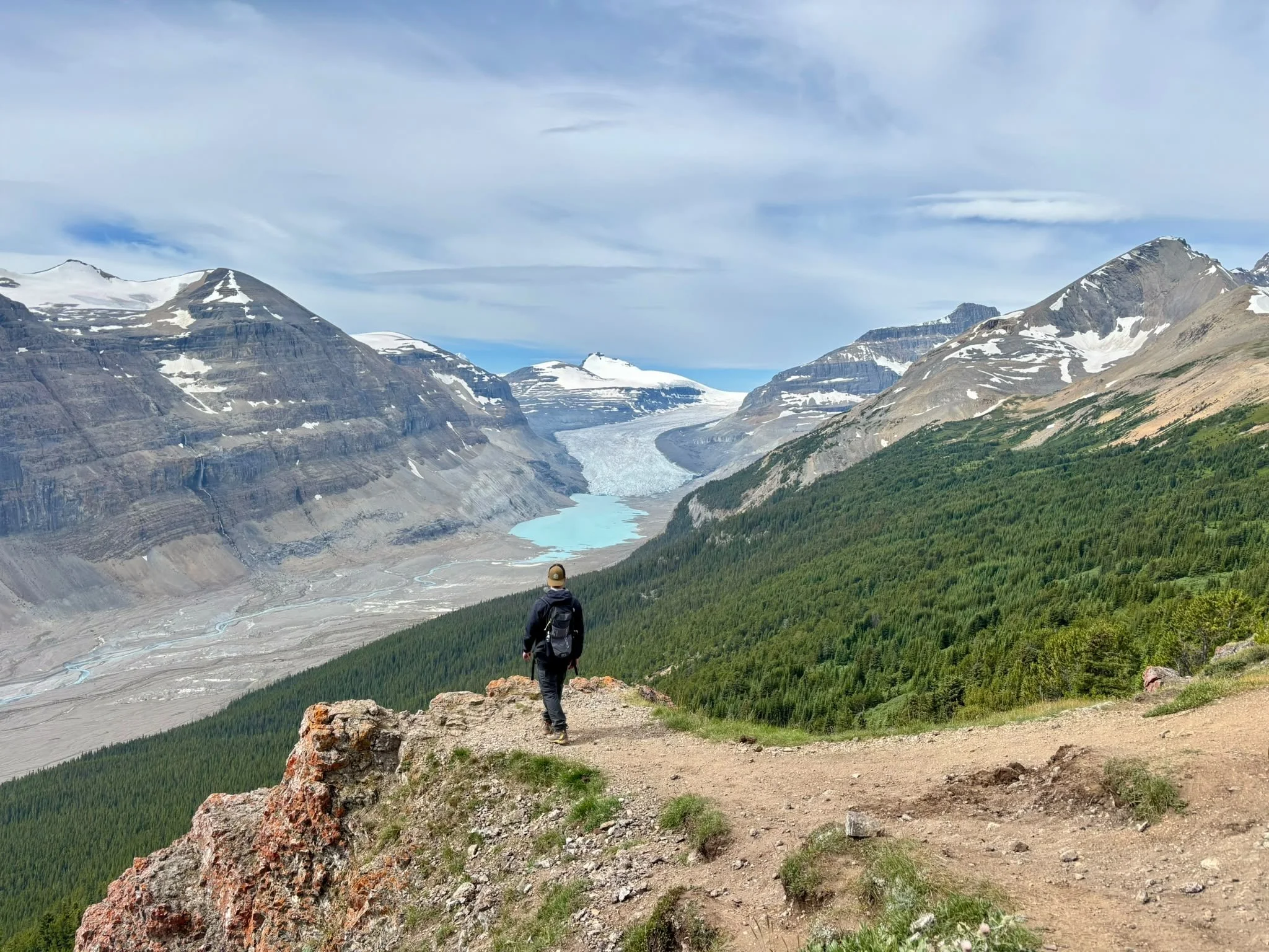 Parker Ridge Trail overlooking the Saskatchewan Glacier in Banff National Park, Alberta