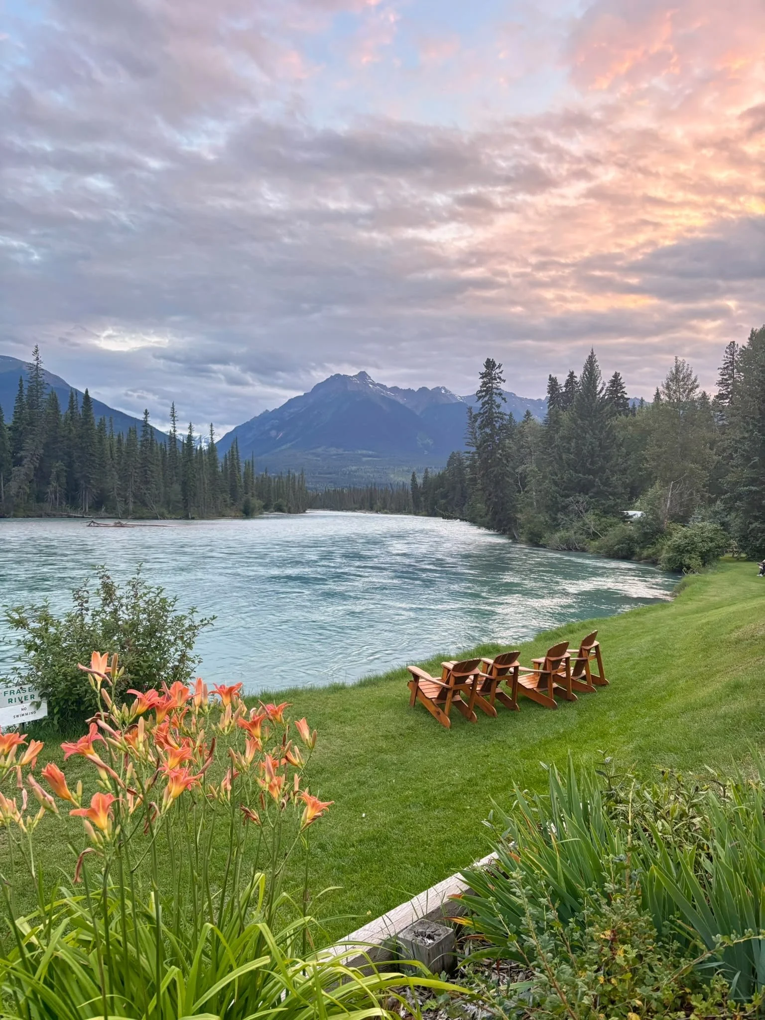 View from Tete Jaune Lodge Campground north of Valemount.