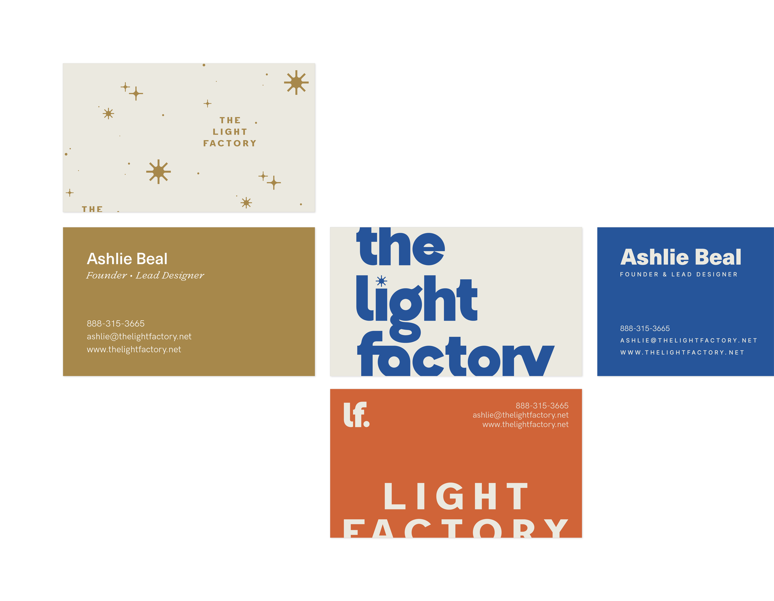 The Light Factory business card design