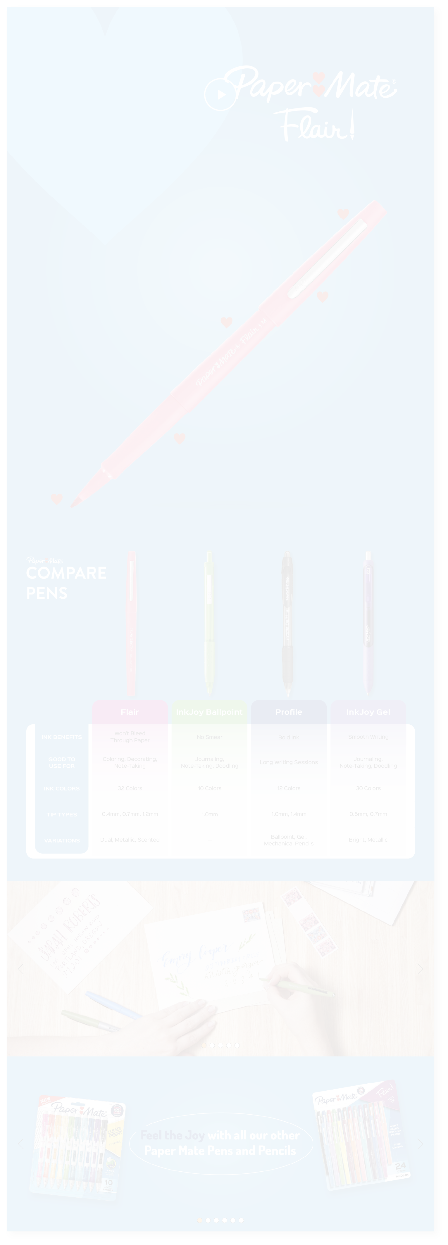 Papermate Flair Amazon A+ Content