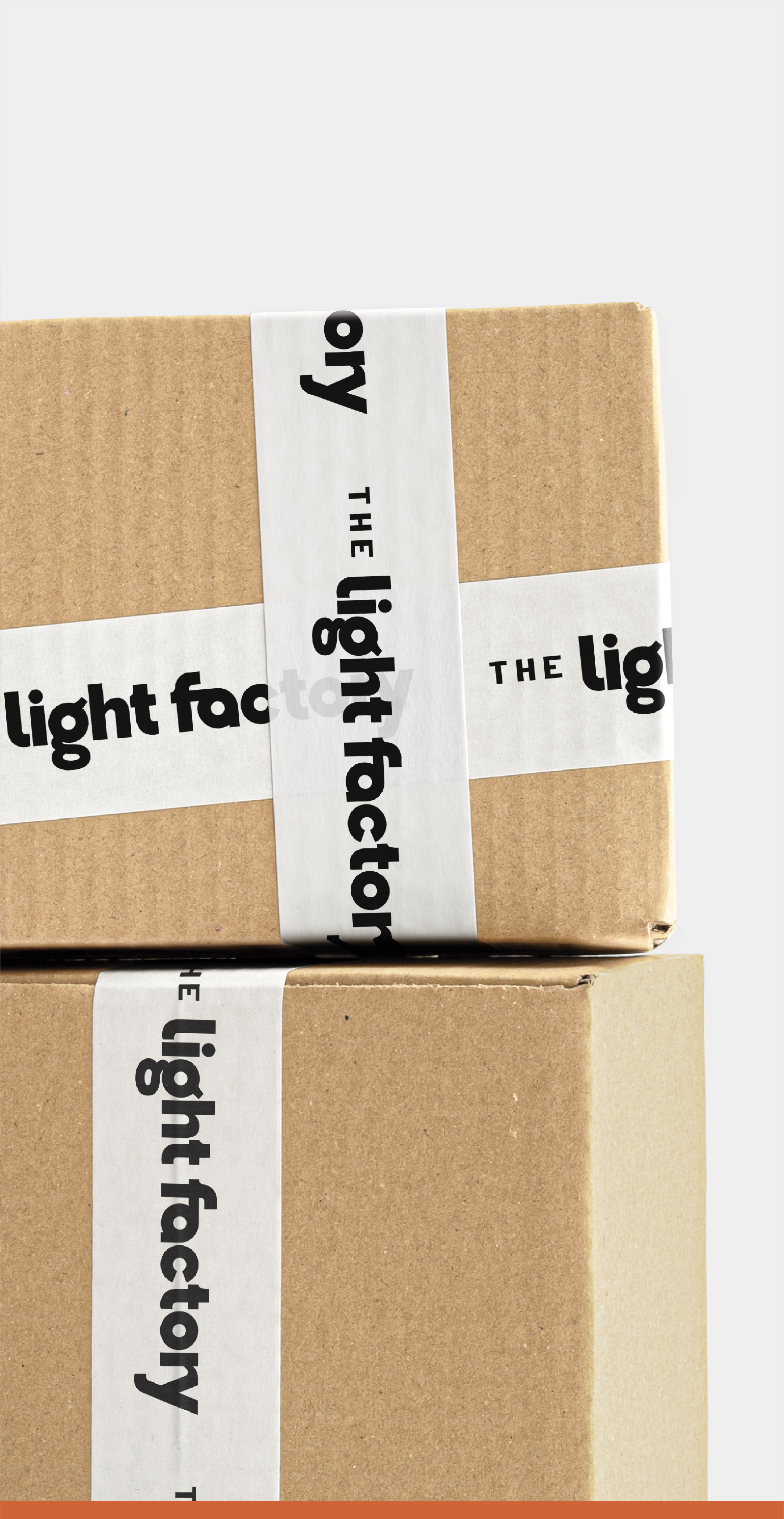 The Light Factory box tape design