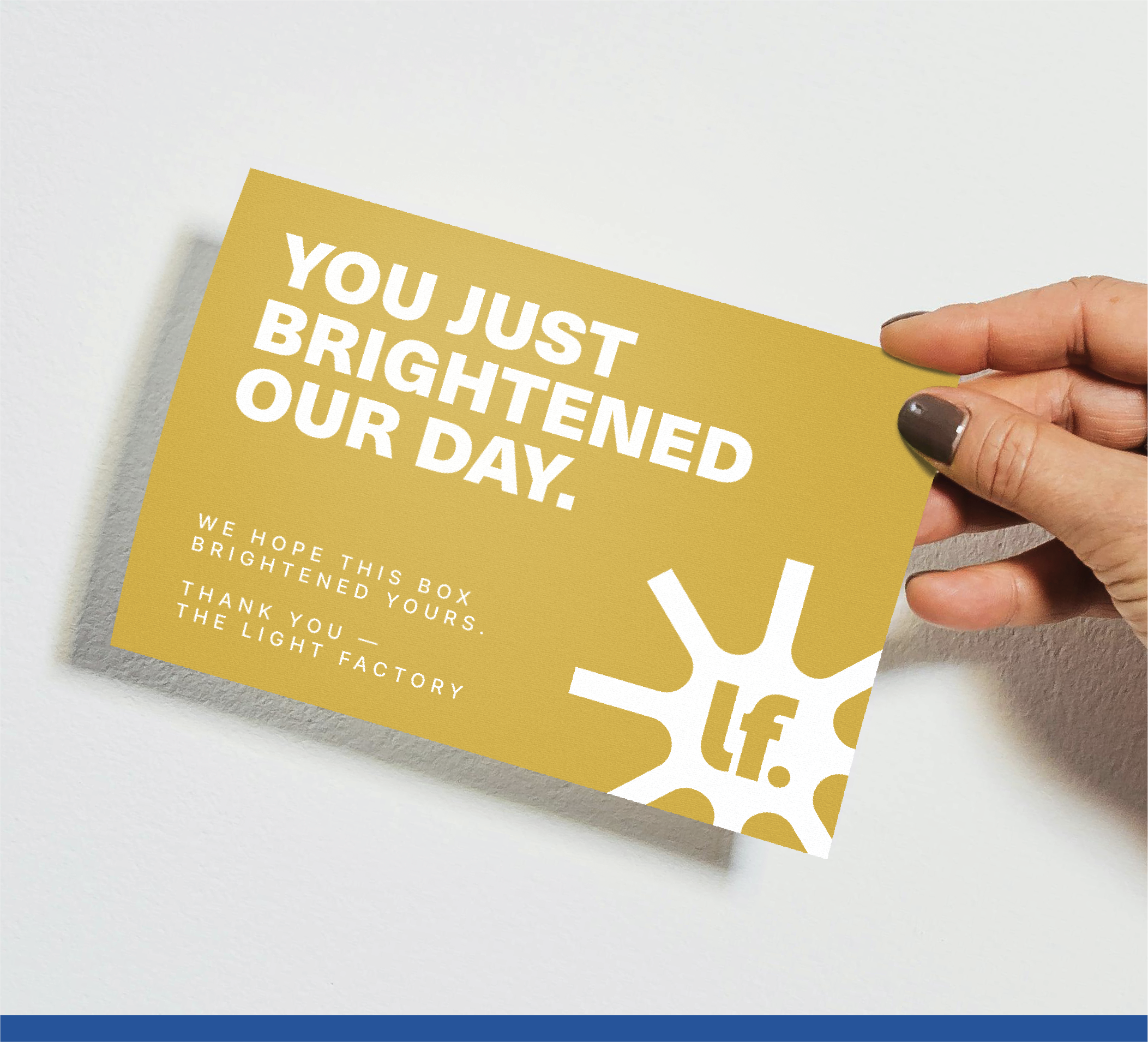 The Light Factory thank you card design