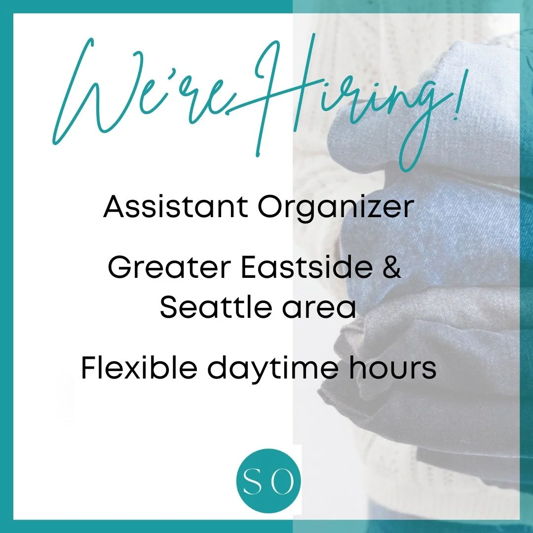 Signature Organizing is growing and I'm looking for the right person to join the team. ✨

If you or someone you know is warm, detail-oriented, trustworthy and looking for meaningful part-time work with flexible daytime hours in the Greater Seattle an