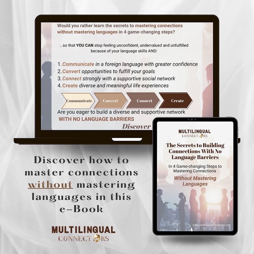 Do you understand a foreign language but still struggle to connect closer with people? Worry not, this FREE e-Book is created for you to unlock the secrets of mastering connection WITHOUT mastering languages.

Get your copy today via link in bio @dai
