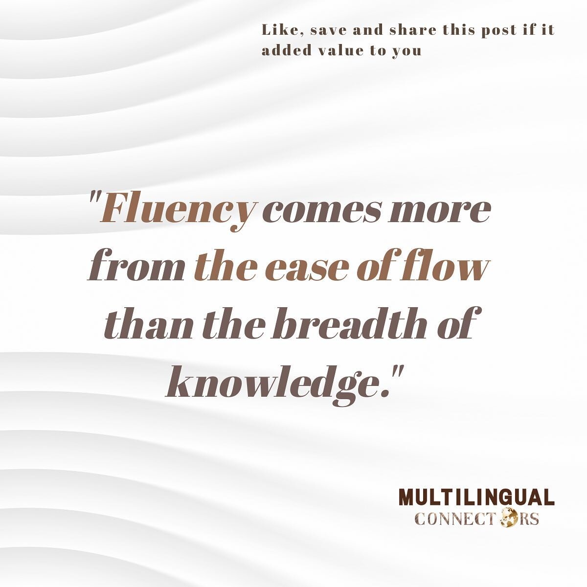 Can you have high fluency without mastery in a language? Here&rsquo;s how:

Though it&rsquo;s common to understand fluency to be almost the same as mastery of language, the word &lsquo;fluent&rsquo; itself shares a root with fluidity and flow. What d