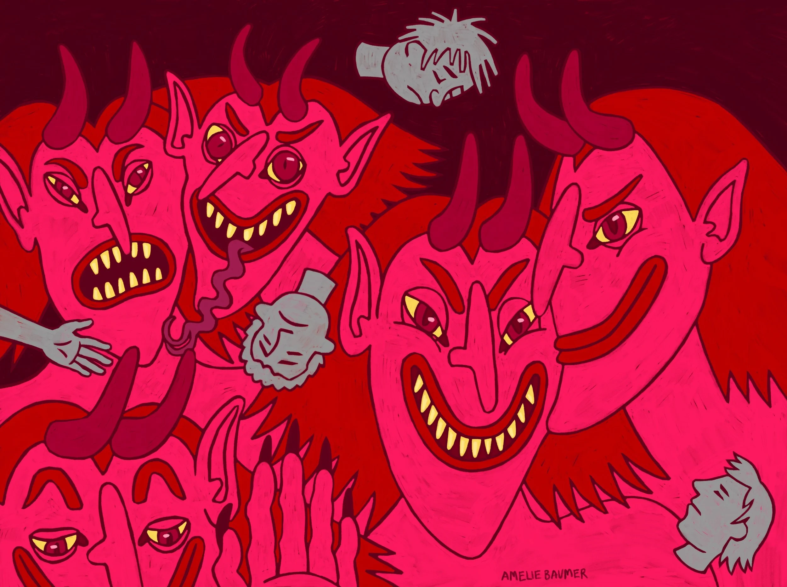 Illustration von Amelie Baumer, Illustrator Illustratorin aus Nürnberg. Freiberuflicher Illustrator freiberufliche Illustratorin Bayern München Editorial Illustration Deutschland erfahren jung weiblich.