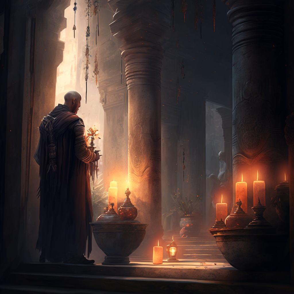 symn_monk_trading_stocks_modern_ancient_mix_fantasy_matte_paint_a838e3b7-af23-4a94-9799-b6808e04b7c7.png